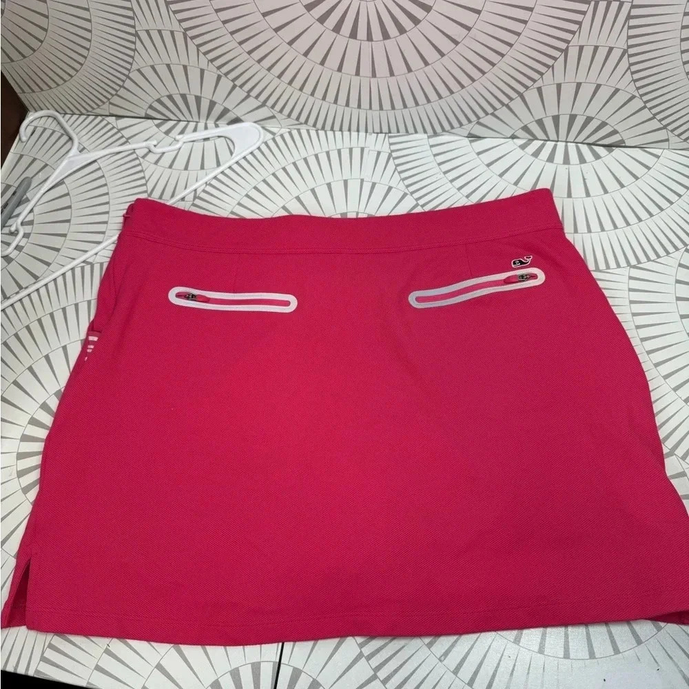 Vineyard Vines 17 Inch Solid Pull On Skort Skirt Women’s Size Large Pink - Picture 3 of 6